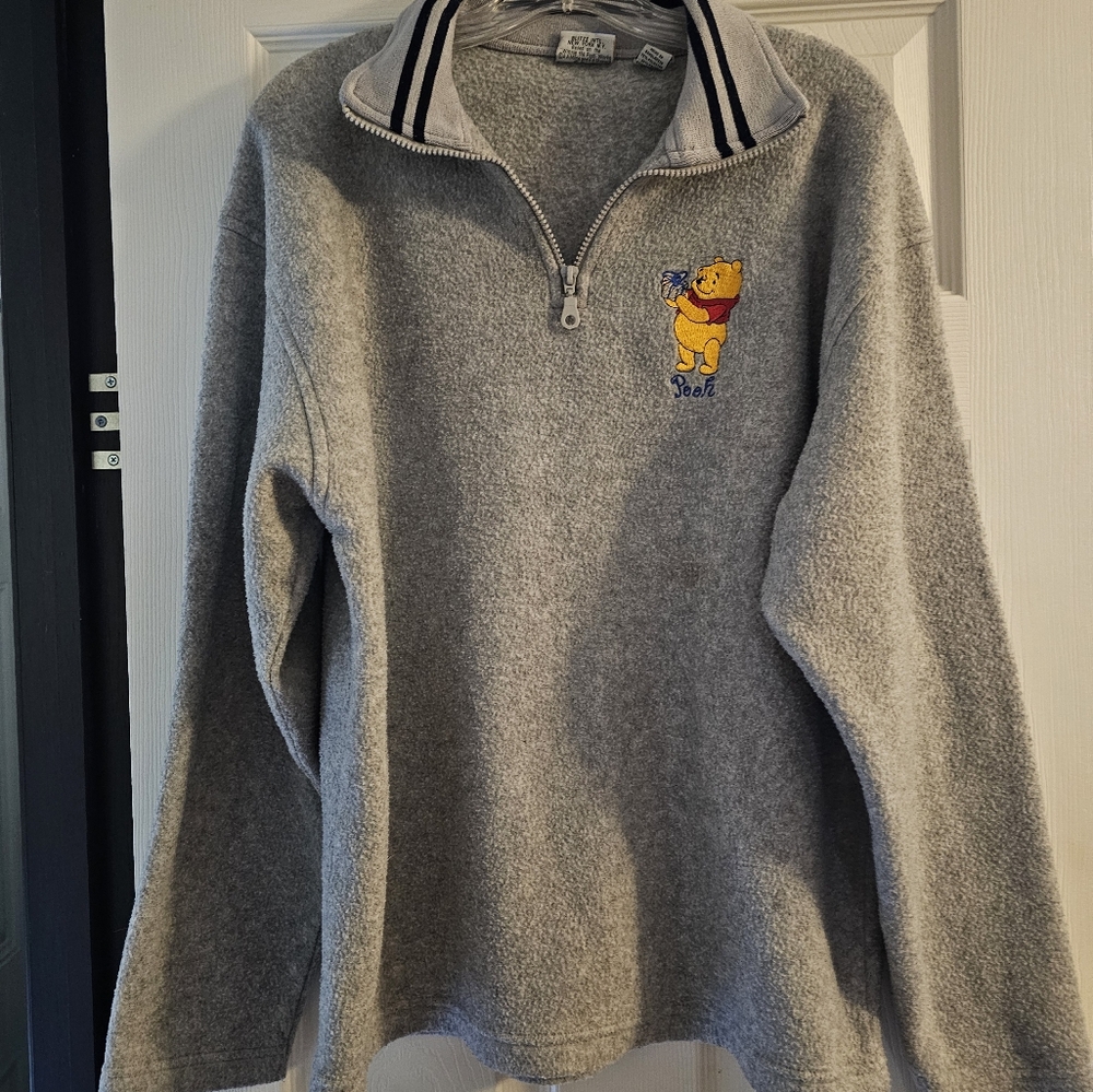 Disney Pooh 1/4 zip ladies sweatshirt, size L